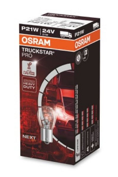 Osram SET 10 BUC OSRAM BEC CAMION 24V P21W TRUCKSTAR PRO +100%
