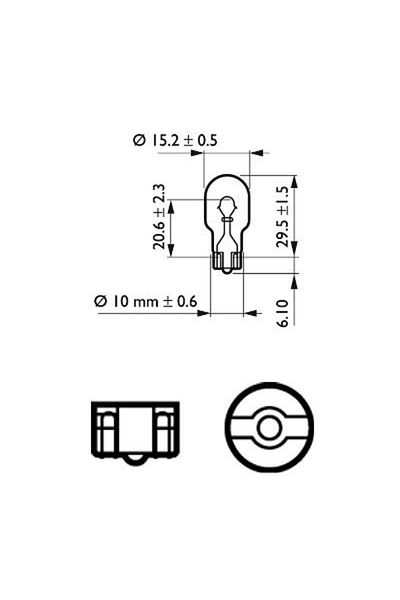 Philips BEC FRANA W16W 12V SET 10 buc PHILIPS