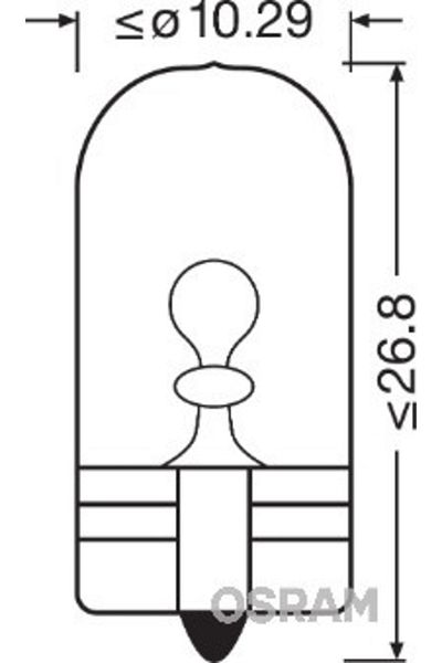 Osram Bec Camion 24V W5W Set original 10 buc Osram