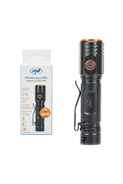 PNI LANTERNA PNI ADVENTURE F650, LED 20W, 2000 LM, IPX6, ACUMULATOR 2200 mAh
