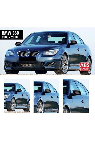 CED AUTO TRADE Capace oglinda compatibile cu BMW seria 5 E60 2003-2010 Negru lucios Batman Style