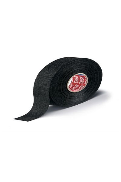 Tesa Black Textile Wiring Tape 25M/19Mm - Resistance 105C