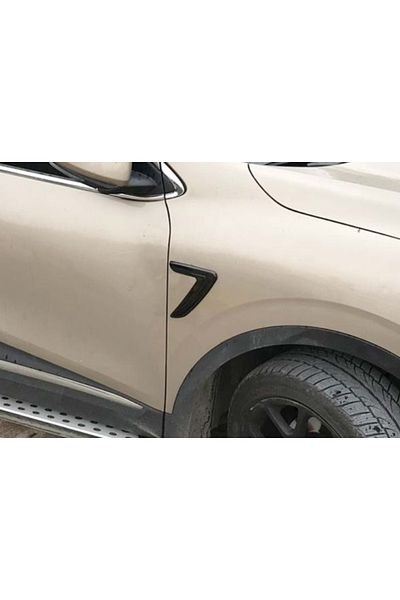 CED AUTO TRADE Set of 2 Glossy Black Fender Trims Trend Design
