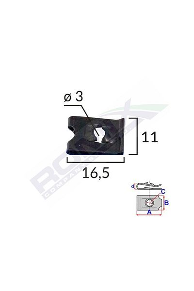 ROMİX Universal Fixing Clips - Black Set of 25 Pieces