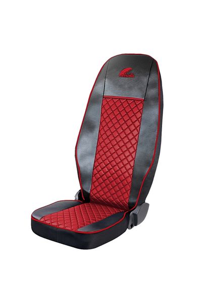 Umbrella SET OF TRUCK SEAT COVERS UMBRELLA FOR SCANIA R SERIES 2006-2020 BLACK+RED ECO LEATHER