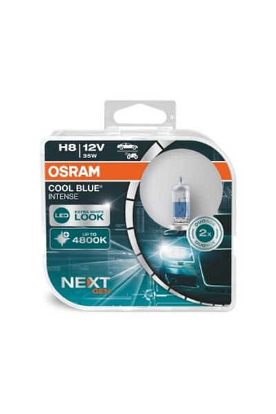 Osram SET 2 BECURI 12V H8 35 W ALBASTRU RECE INTENSE NextGen OSRAM