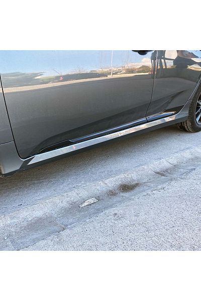 CED AUTO TRADE Set of 4 door protection strips, glossy black, Civic Design