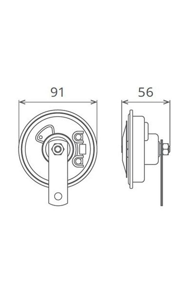 Seger CLAXON ELECTROMAGNETIC, DISC CU VÂRF, 24V 3A TONĂ INALT