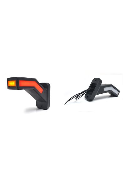 WAS LAMPA GABARIT LED CU BRAT 1167L W168.2, 12V-24V, POZITIE ALB / ROSU / PORTOCALIU STANGA WAS