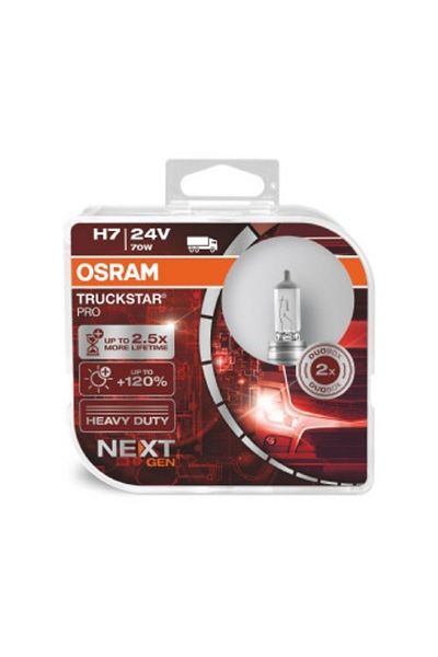 Osram SET 2 BECURI CAMION 24V H7 70 W TRUCKSTAR PRO +120% NextGen OSRAM