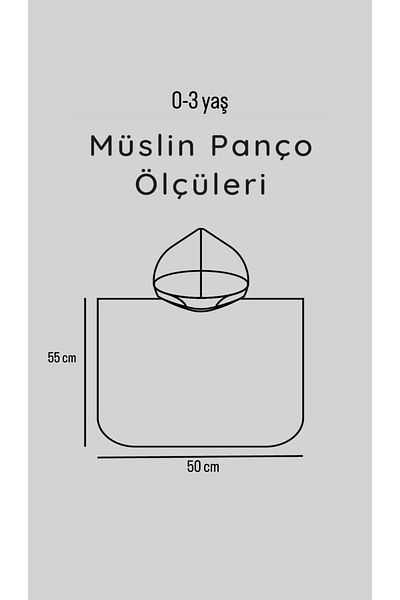 enes baby Organic Double Layer Muslin Sea Pool Poncho