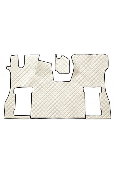 CED AUTO TRADE Truck mat set, eco-leather SCANIA S 2016-> Cream, AUTOMATIC, pneumatic passenger seat