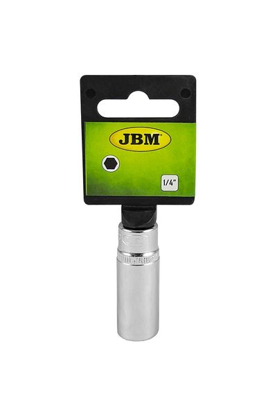 JBM Tubulara Hexagonala Lunga 50Mm Cromata 1/4` 8 Mm Jbm