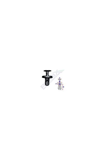 ROMİX CLIPS FIXARE PENTRU MITSUBISHI/SUBARU 6X10MM - NEGRU SET 10 BUC