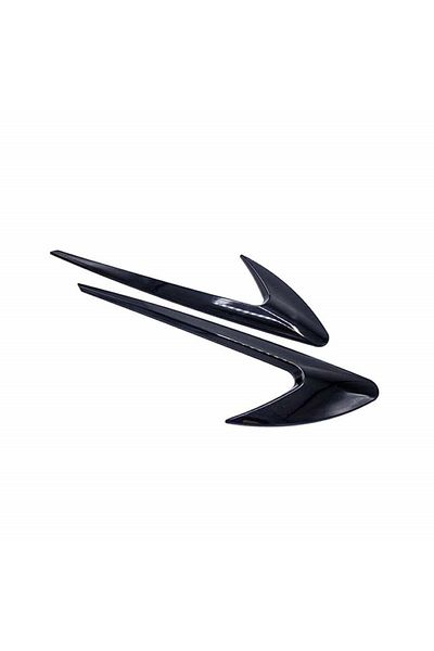 CED AUTO TRADE Set 2 Ornamente aripa negru lucios, lungime 41 cm, RACE Design