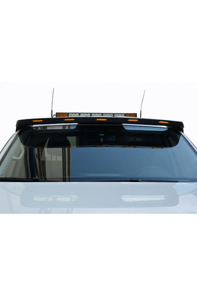 CED AUTO TRADE Parasolar parbriz compatibil cu Dacia Duster I 2010-2017 , cu leduri incluse, fibra, negru mat