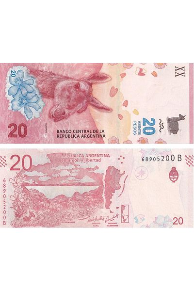 Benim Koleksiyonum Argentina, 20 Peso (2017) Unc Old Foreign Paper Money