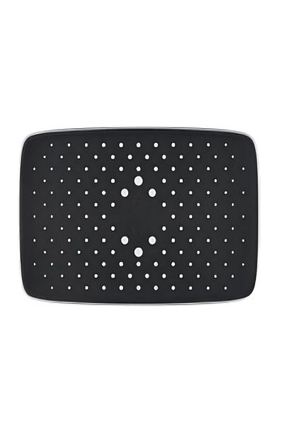 Aqua Rectangular Shape Lightweight Premium Metal Shower Head Black