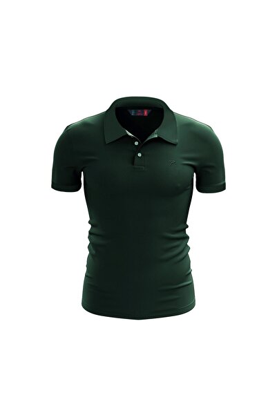 raru 100% Cotton Polo T-Shirt Impero Green