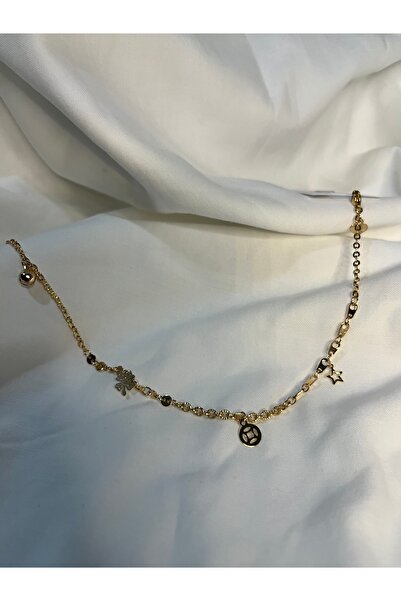 Fam&Co Jewelry خلخال Xuping من الذهب الوردي مع تفاصيل الشكل - تصميم نجمة ونجمة ورمز