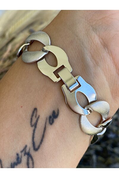 Lucios Golden Craftsmanship Matte Detail Chain Model Bracelet (19 cm)