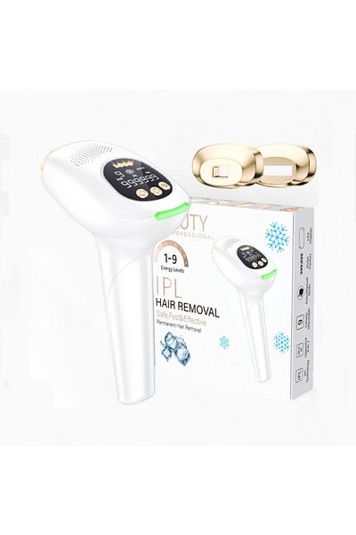 Clavi Ipl Epilator, Premium, Ice Cool Function, Permanent Hair, 9 Intensity Levels, White Gold