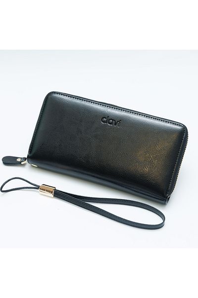 Clavi Women's Wallet Made of Genuine Leather Clavi, RFID protection, Dimensions 20x10.5x2.5 cm, Black