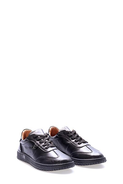 TUGERDİ Tugerdi Black Genuine Leather Black Thermo Sole Lace-Up Style Women's...
