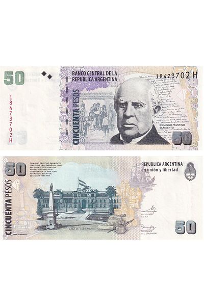 Benim Koleksiyonum Argentina, 50 Peso (2013) Unc Old Foreign Paper Money