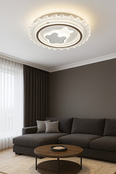 SimaAvize Sima Avize Kumandalı 3 Renk Işık ,Modern tavana sıfır plafonyer avize