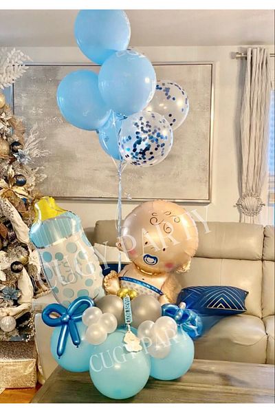CUGY Hospital Door Decoration & Baby Shower Boy Balloon Set