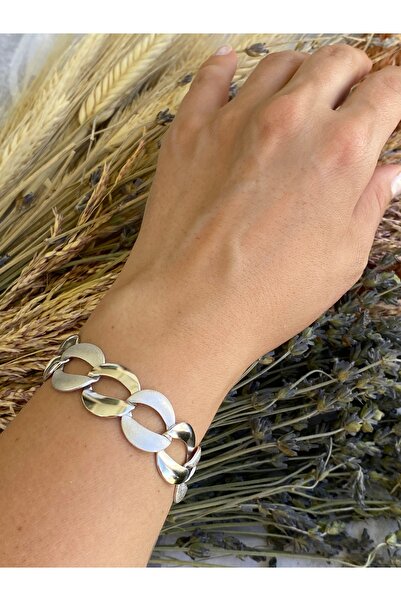 Lucios Golden Craftsmanship Matte Detail Chain Model Bracelet (19 cm)