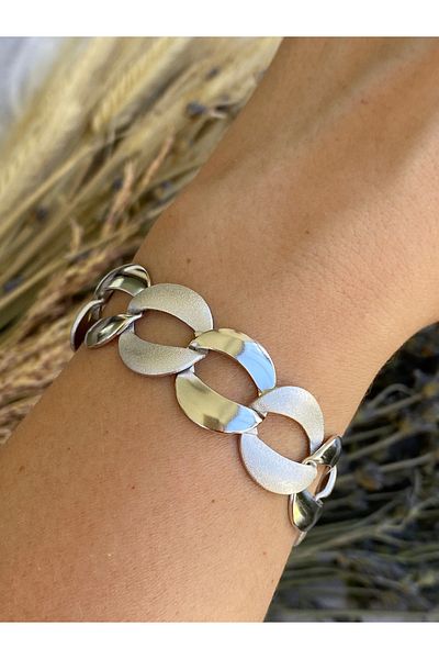 Lucios Golden Craftsmanship Matte Detail Chain ​​Model Bracelet (19 cm)