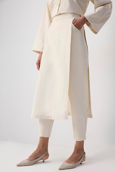 Touché Privé NATURAL TEXTURED SHIRT PANT SET