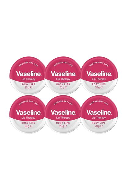 Vaseline Lip Therapy Rosy Lips with Rose & Almond Oil 20 g Pack of 6