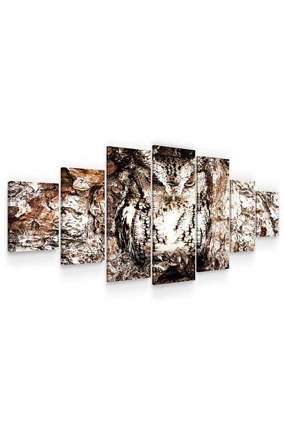 startonight Set Tablou DualView Startonight Bufnita, 7 piese, 100 x 240 cm