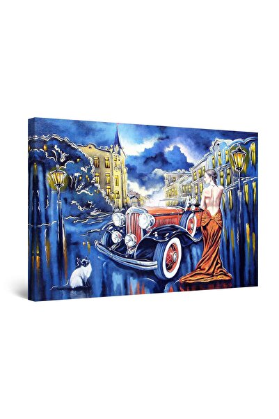 startonight Tablou DualView Startonight Femeia cu rochia rosie, 90 cm x 60 cm