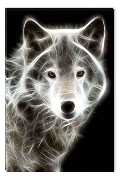 startonight Tablou DualView Startonight Lup alb, 80 x 120 cm