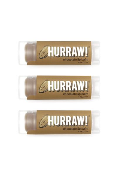 Hurraw ! Chocolate Lip Balm 3 Pack