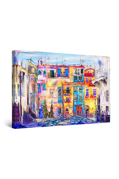 startonight Tablou DualView Startonight Cladiri colorate, 80 cm x 120 cm