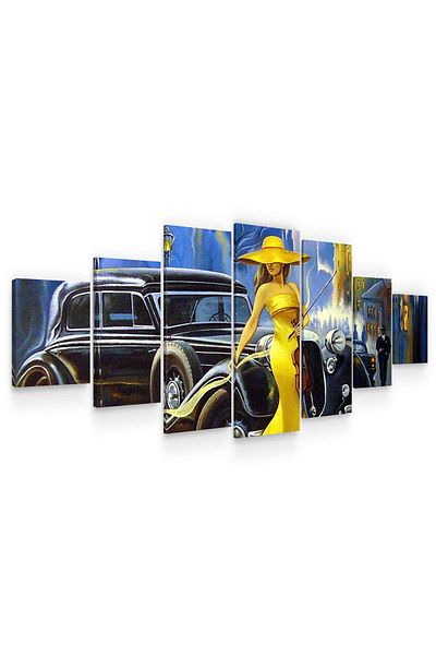 startonight Set Tablou DualView Startonight Violonista, 7 piese, 100 x 240 cm