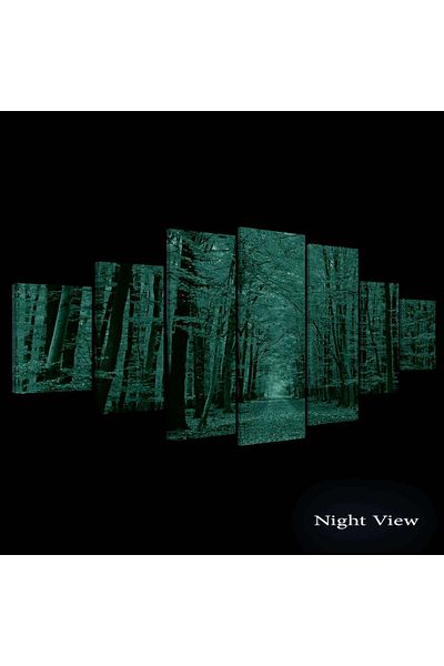 startonight Set Tablou DualView Startonight Padure de toamna, 7 piese, 100 x 240 cm