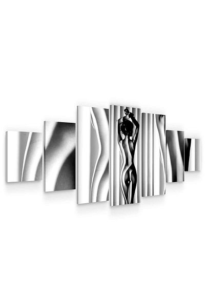 startonight Set Tablou DualView Startonight Curbe Feminine, 7 piese, 100 x 240 cm