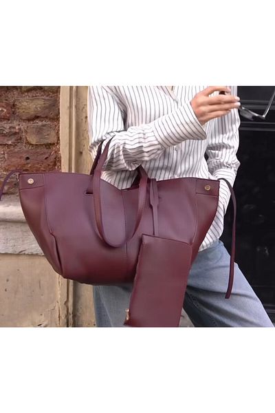 Mercan Stores Women's Wallet Detailed Snap Closure Large Tote Phenomenon Shoulder Bag