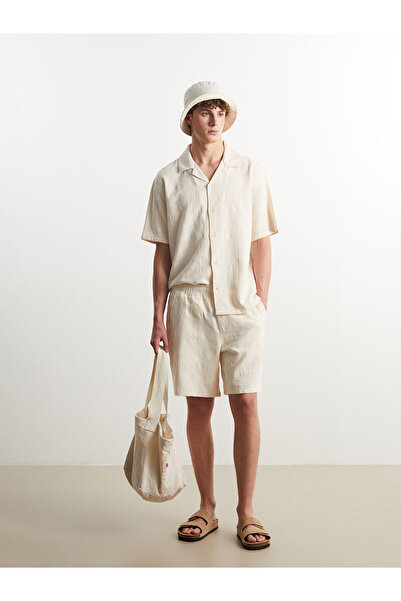 LC Waikiki Nevavm Standard Fit Dobby Men's Shorts with a Difference
