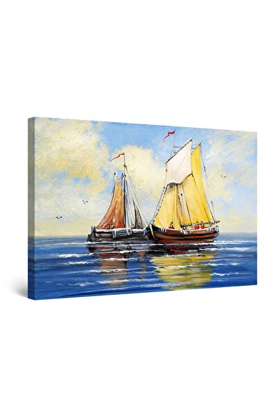 startonight Tablou DualView Startonight Barci pe Atlantic, 120 cm x 80 cm