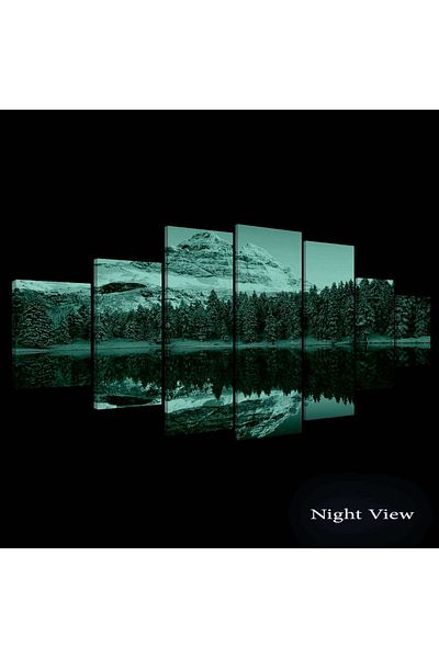 startonight Set Tablou DualView Startonight Muntii inghetati, 7 piese, 100 x 240 cm