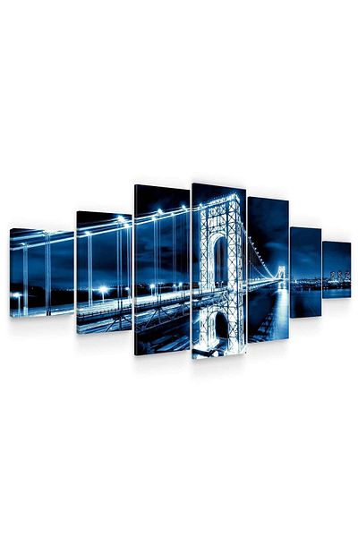 startonight Set Tablou DualView Startonight Pod albastru, 7 piese, 100 x 240 cm