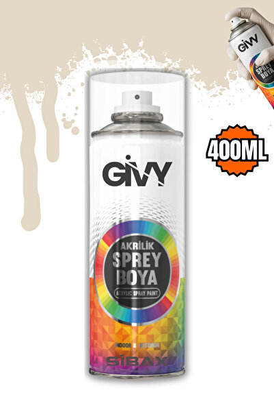 GİVY Akrilik Sprey Boya İnci Beyazı RAL 1013 400 ml