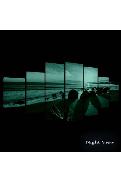 startonight Set Tablou DualView Startonight Rasarit la plaja, 7 piese, 100 x 240 cm